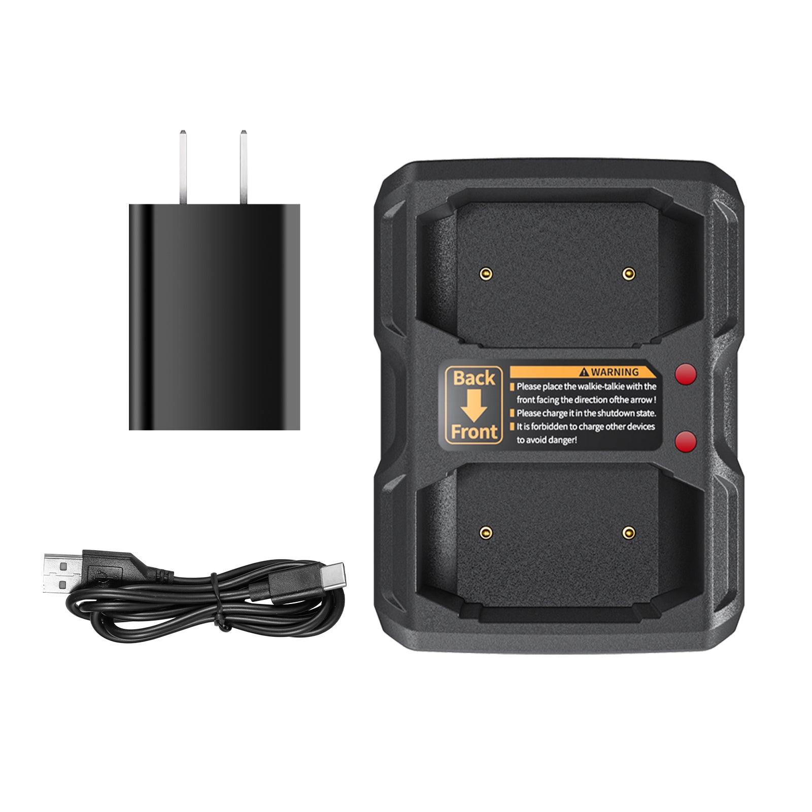 thumbnail image 2 of Gaswei Dual Desktop Charger For G1/G2/G1pro/G2pro Series Walkie Talkies - Fast Charging Station With AC Adapter 2 of 14